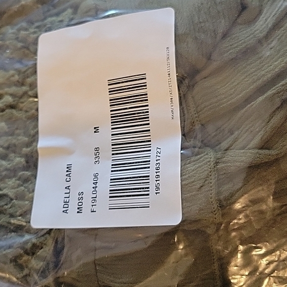 Free People Adella Cami - Moss Green Camisole Bra Top NEW! - Picture 5 of 5